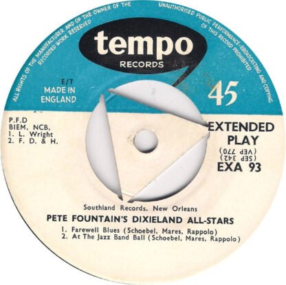 Pete Fountain's Dixieland All-Stars - At The Jazz Band Ball (7", EP) - Image 3