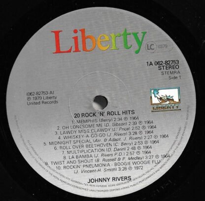 Johnny Rivers - 20 Rock'n'roll Hits (LP, Comp, RE) - Image 3