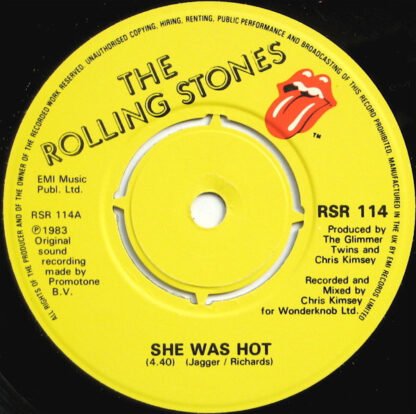 Rolling Stones* - She Was Hot (7", Single, Pus) - Image 3