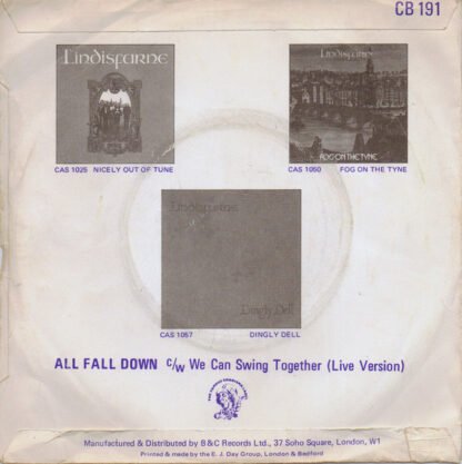 Lindisfarne - All Fall Down (7", Single) - Image 2