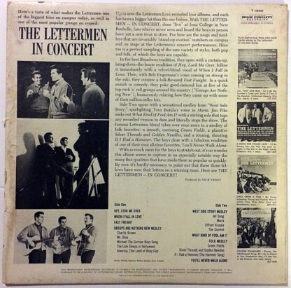 The Lettermen - The Lettermen In Concert (LP, Mono, Scr) - Image 2