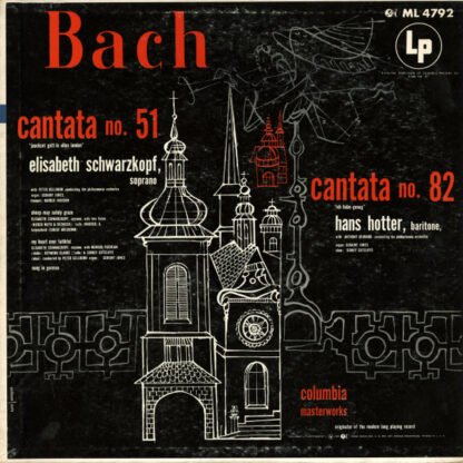 Johann Sebastian Bach, Elisabeth Schwarzkopf, Hans Hotter - Cantata No. 51 / Cantata No. 82 (LP, Mono)