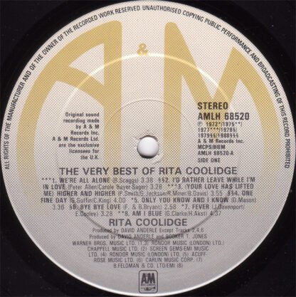 Rita Coolidge - The Very Best Of Rita Coolidge (LP, Comp) - Image 3