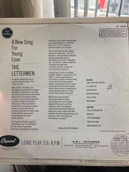 The Lettermen - A New Song For Young Love (LP, Album) - Image 2