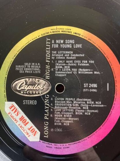 The Lettermen - A New Song For Young Love (LP, Album) - Image 3