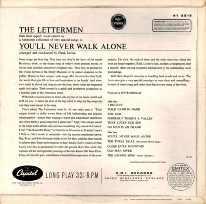 The Lettermen - You'll Never Walk Alone (LP) - Image 2