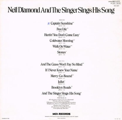 Neil Diamond - And The Singer Sings His Song (LP, Comp) - Image 2