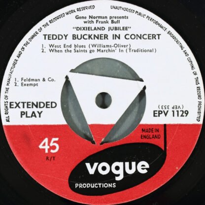 Teddy Buckner - Teddy Buckner In Concert (7", EP) - Image 3