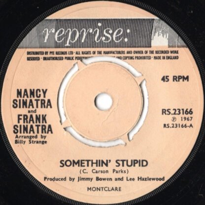 Nancy Sinatra And Frank Sinatra - Somethin' Stupid (7", Single, Kno)