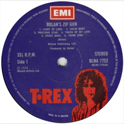 T. Rex - Bolan's Zip Gun (LP, Album) - Image 3