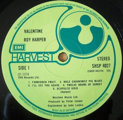 Roy Harper - Valentine (LP, Album) - Image 3