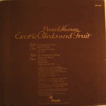 Procol Harum - Exotic Birds And Fruit (LP, Album) - Image 2