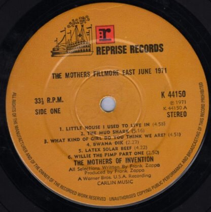 The Mothers - Fillmore East - June 1971 (LP, Album) - Image 3