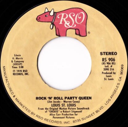 John Travolta, Olivia Newton-John & Cast* / Louis St. Louis - Summer Nights / Rock 'N' Roll Party Queen (7", Single, Styrene, Pit) - Image 2