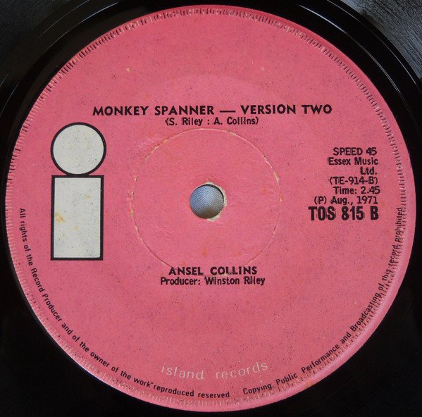 Dave & Ansel Collins - Monkey Spanner (7", Single) - Image 2