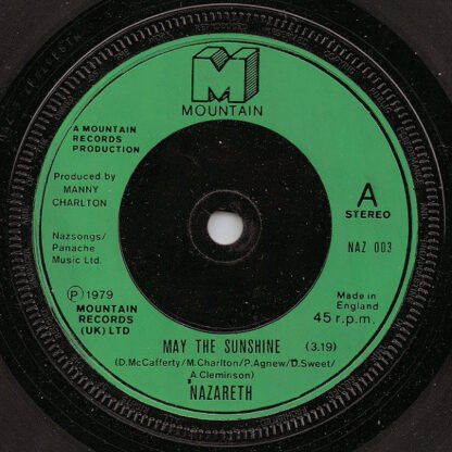 Nazareth (2) - May The Sunshine (7", Single, Com)