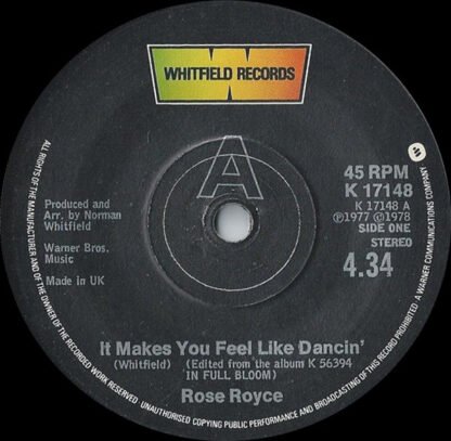 Rose Royce - It Makes You Feel Like Dancin' (7", Single)