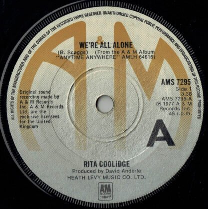 Rita Coolidge - We're All Alone (7", Single, Sol)