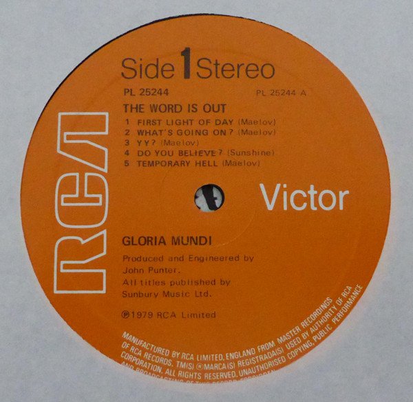Gloria Mundi - The Word Is Out (LP, Album) - Image 3