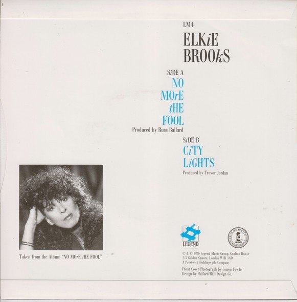 Elkie Brooks - No More The Fool (7", Single) - Image 2
