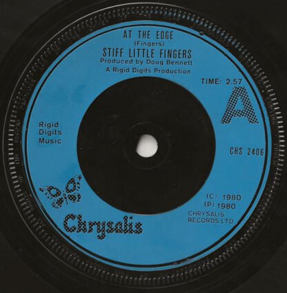 Stiff Little Fingers - At The Edge (7", Single, Blu) - Image 3