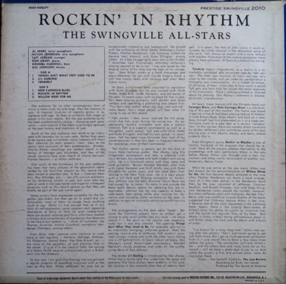 The Swingville All-Stars* : Al Sears / Taft Jordan / Hilton Jefferson - Rockin' In Rhythm (LP, Album, Mono) - Image 2