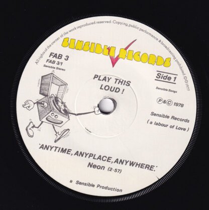 Neon (4) - Bottles / I'm Only Little / Anytime Anyplace Anywhere (7") - Image 3