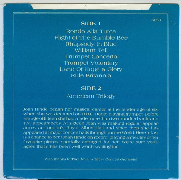 Joan Hinde - Trumpet Triumphs (7") - Image 2