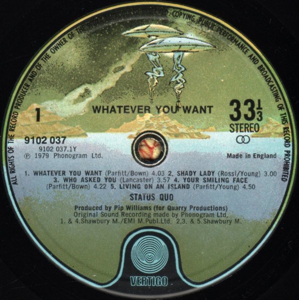 Status Quo - Whatever You Want (LP, Album) - Image 3