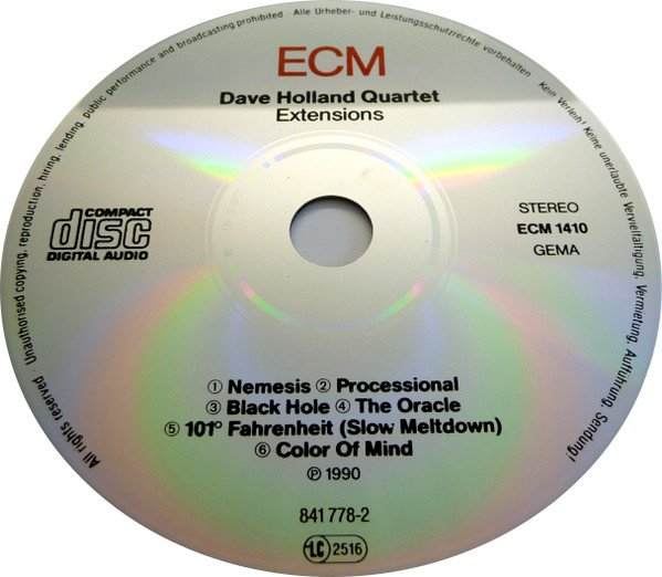 Dave Holland Quartet* - Extensions (CD, Album) - Image 3