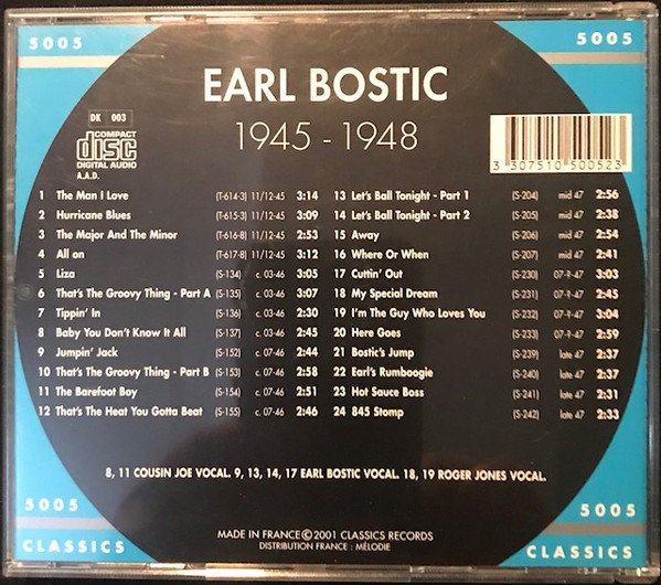 Earl Bostic - The Chronological Earl Bostic 1945-1948 (CD, Comp) - Image 2