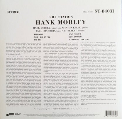 Hank Mobley - Soul Station (LP, Album, Ltd, RE, Blu) - Image 3