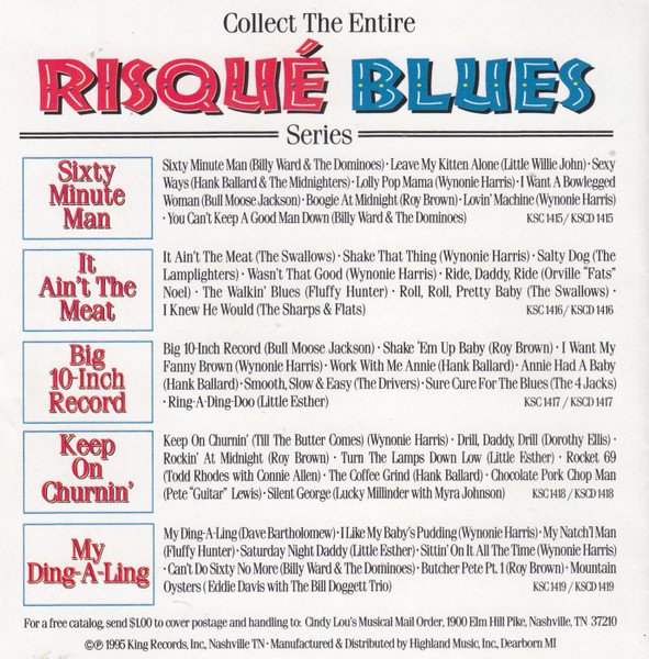 Various - Risqué Blues - My Ding-A-Ling (CD, Album, Comp) - Image 2