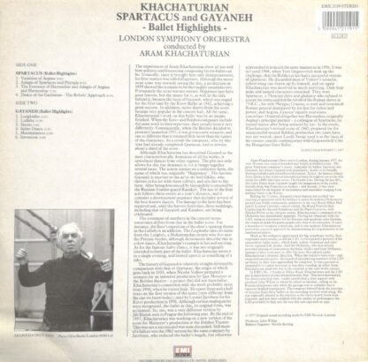 Khatchaturian*  Conducts The London Symphony Orchestra - Spartacus And Gayaneh - Ballet Highlights (LP, Album) - Image 2