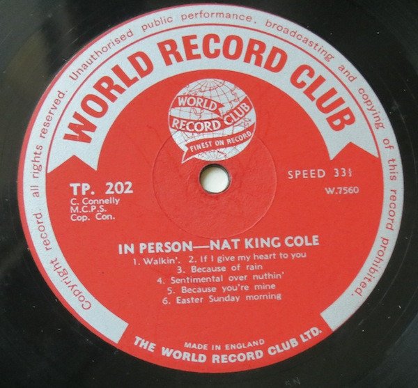 Nat King Cole - In Person (LP, Mono) - Image 3