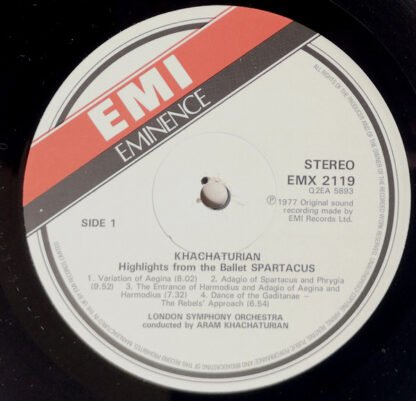 Khatchaturian*  Conducts The London Symphony Orchestra - Spartacus And Gayaneh - Ballet Highlights (LP, Album) - Image 3