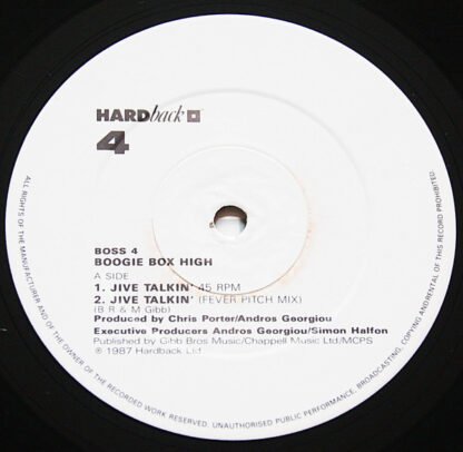 Boogie Box High - Jive Talkin' (12", Single, Pic) - Image 3