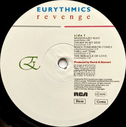 Eurythmics - Revenge (LP, Album, Emb) - Image 3