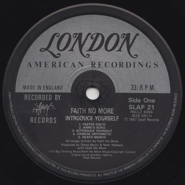 Faith No More - Introduce Yourself (LP, Album) - Image 3