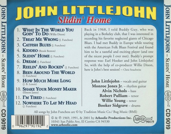 John Littlejohn - Slidin' Home (CD, Album, RE) - Image 2