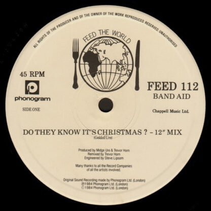 Band Aid - Do They Know It's Christmas? (12", Single, PRS) - Image 3