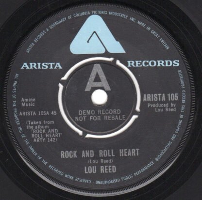 Lou Reed - Rock And Roll Heart (7", Single, Promo)