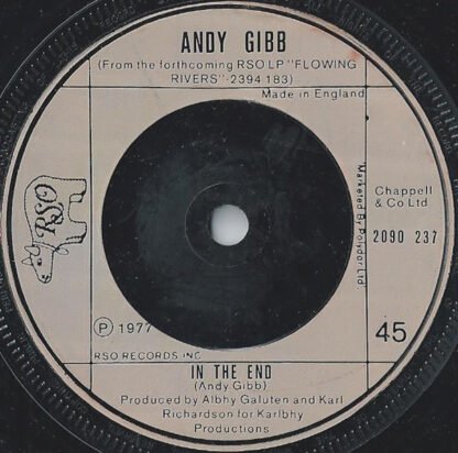 Andy Gibb - I Just Wanna Be Your Everything (7", Single, Inj) - Image 2