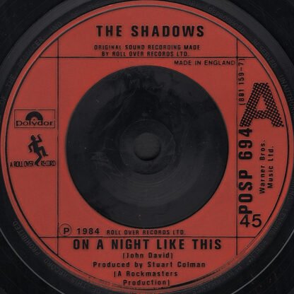 The Shadows - On A Night Like This (7", Single) - Image 3