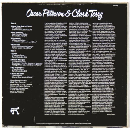 Oscar Peterson & Clark Terry - Oscar Peterson & Clark Terry (LP, Album, Ind) - Image 2