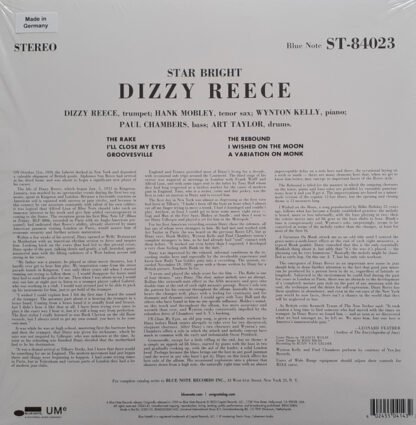 Dizzy Reece - Star Bright (LP, Album, RE, 180) - Image 2