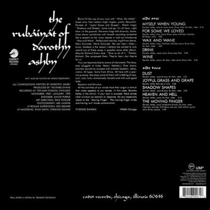 Dorothy Ashby - The Rubaiyat Of Dorothy Ashby (LP, Album, RE, 180) - Image 2