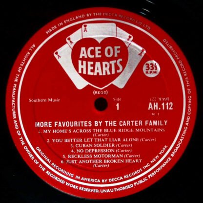 The Carter Family - More Favorites By The Carter Family (LP, Album, Mono) - Image 3