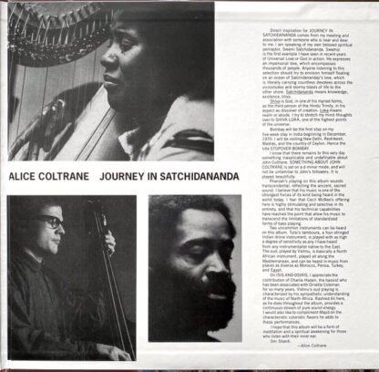 Alice Coltrane Featuring Pharoah Sanders - Journey In Satchidananda (LP, Album, RE, 180) - Image 3