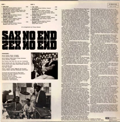 The Kenny Clarke - Francy Boland Big Band* - Sax No End (LP, Album, RE) - Image 2